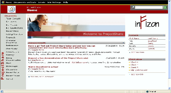 ProjectShare Homepage